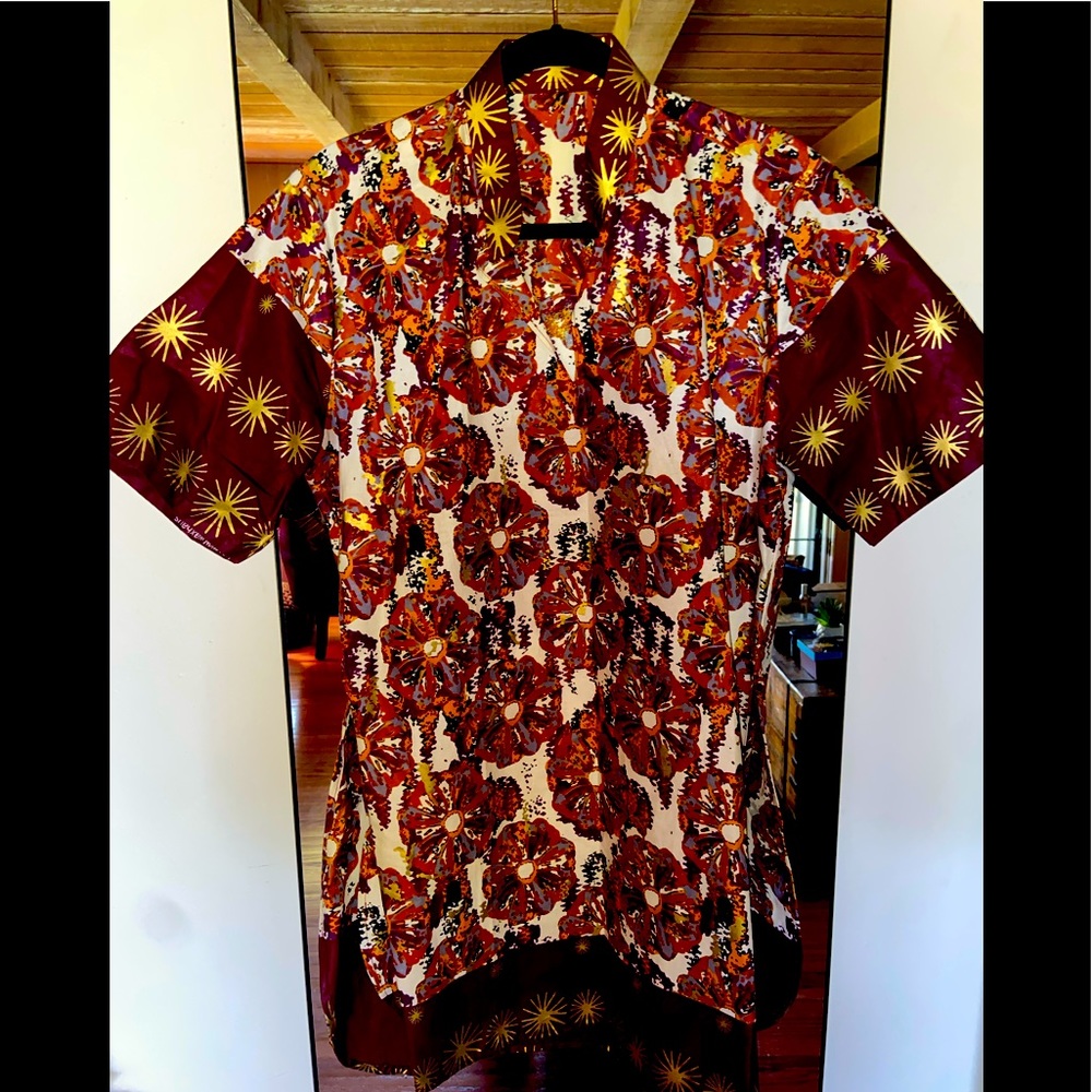 Stunning Woman’s Short Shirt made from Ankara African Fabric.